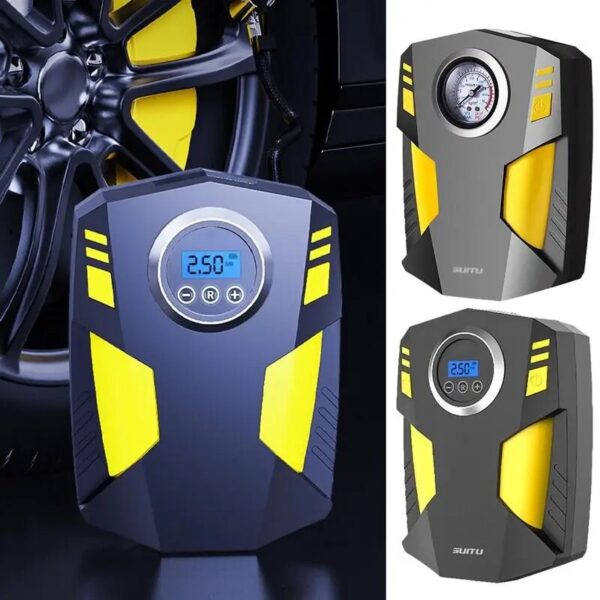 Pompe à Air Portable Rechargeable avec Affichage Numérique pour Voiture et Moto,